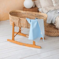 Žydras muslino ir vaflinuko užklotukas