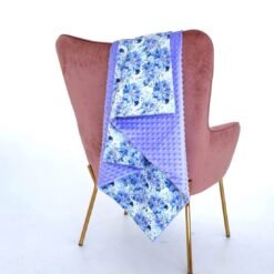 Pledukas su satinu "Sukulentai", violetinės spalvos