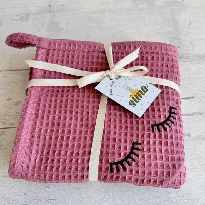 pelenų rozės spalvos ranksluostis su gobtuvu