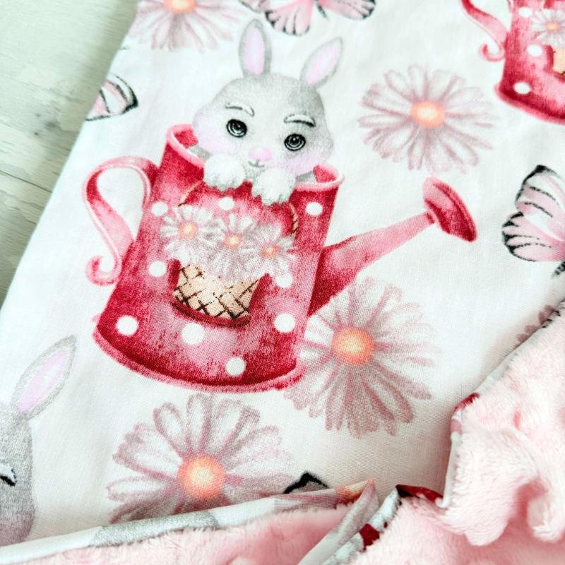 rozinis minky pledukas su zuikiu rozinis minky pledukas su zuikuciu