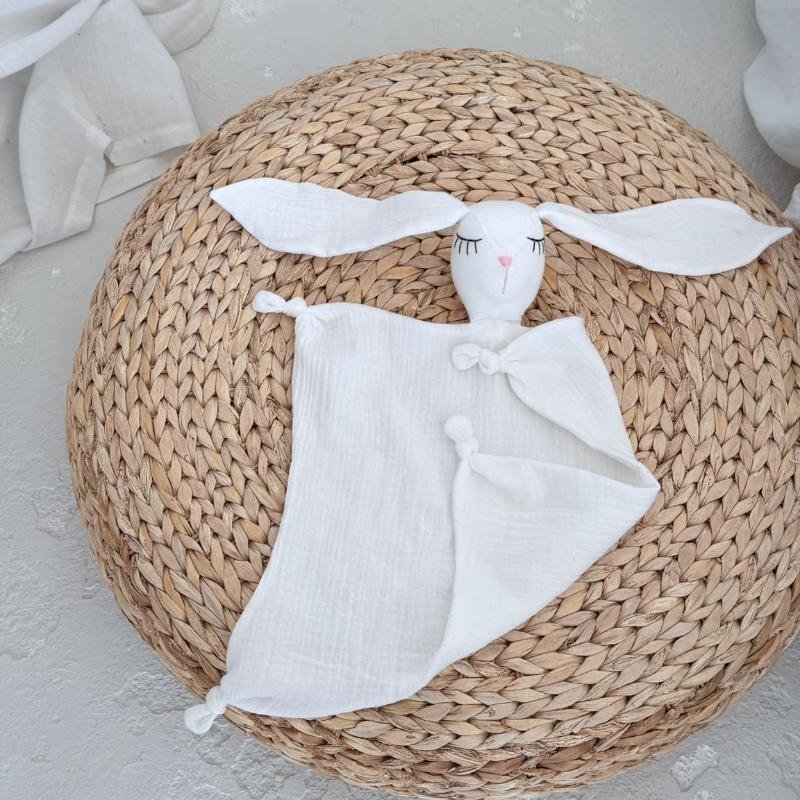 muslino migdukas baltos spalvos