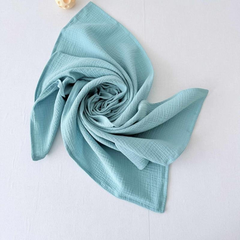 viengubas muslino užklotukas pine green spalvos