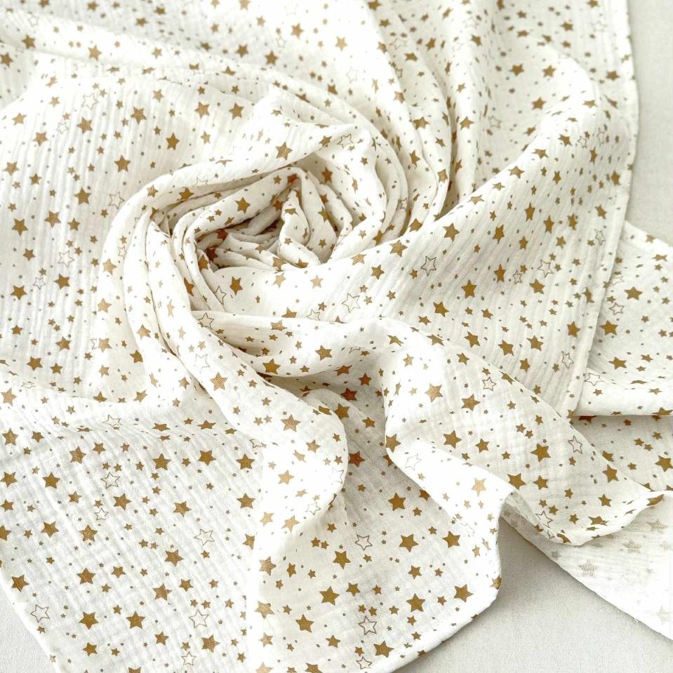 muslino užklotukas su zvaigždutėm