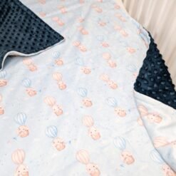 dvigubo minky pledukas su drambliukais