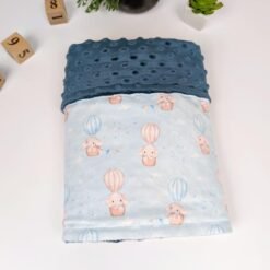 dvigubo minky pledukas su drambliukais