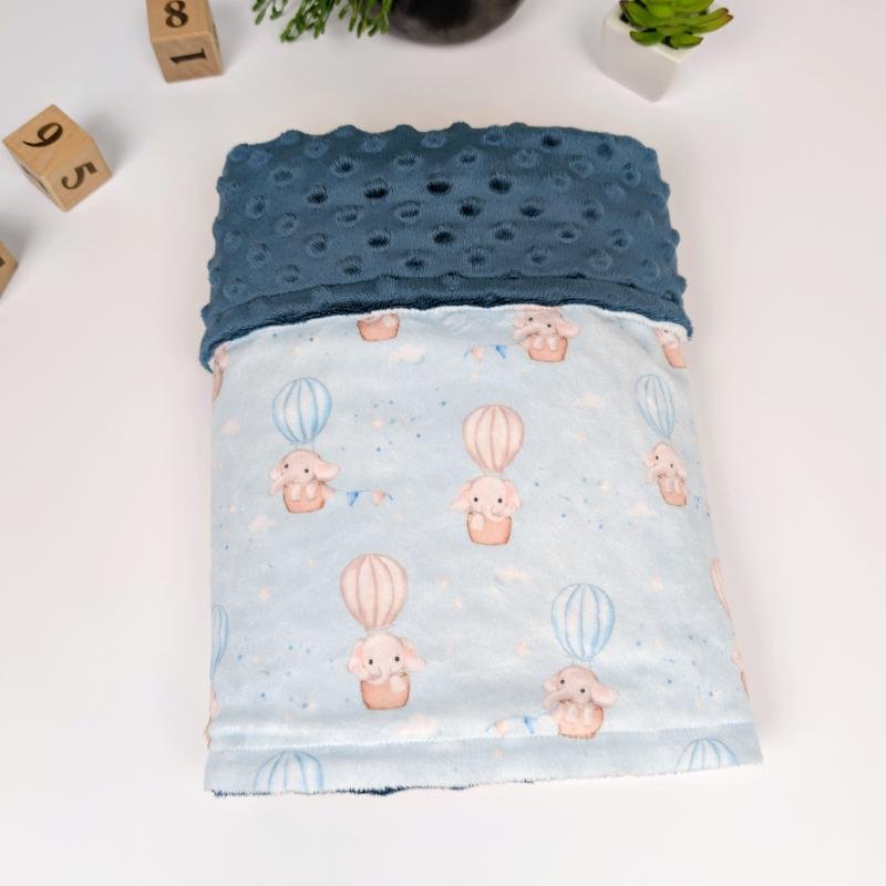 dvigubo minky pledukas su drambliukais dvigubo minky pledukas su drambliukais