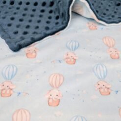 dvigubo minky pledukas su drambliukais