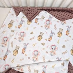 dvigubo minky pledukas su gyvunais