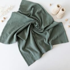 forest green muslino uzklotukas