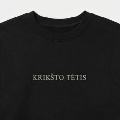juodas dzemperis sviesiais siulais Kriksto tetis